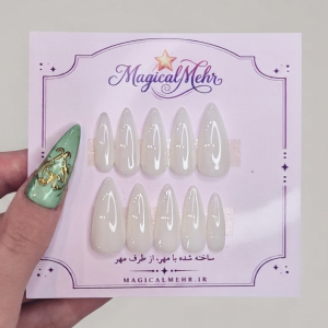 ناخن ساده شیری(میلکی)